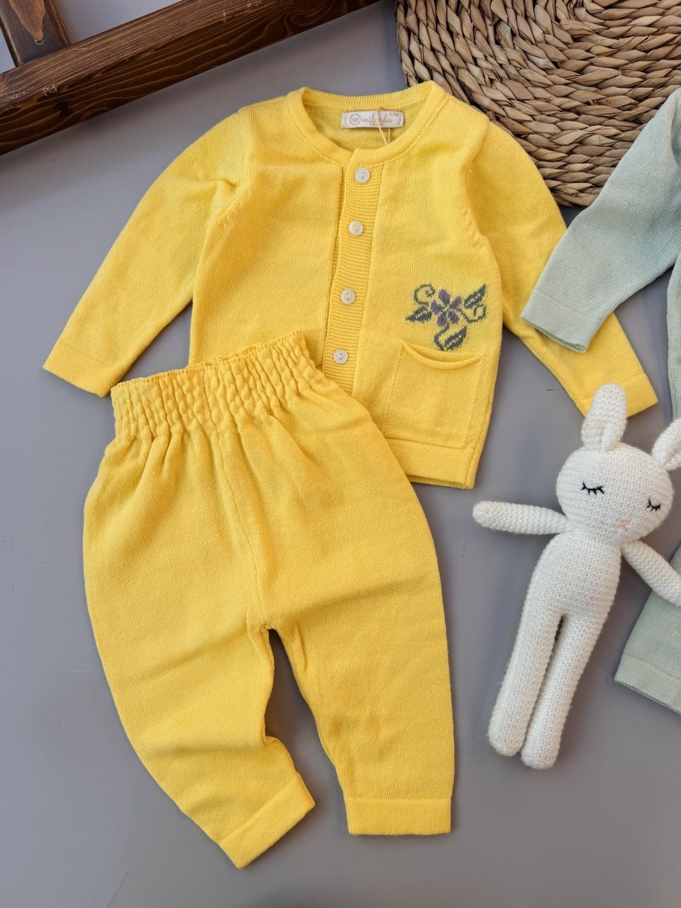 Yellow / Mint Soft Tricot Set 2 pcs - Bambino land