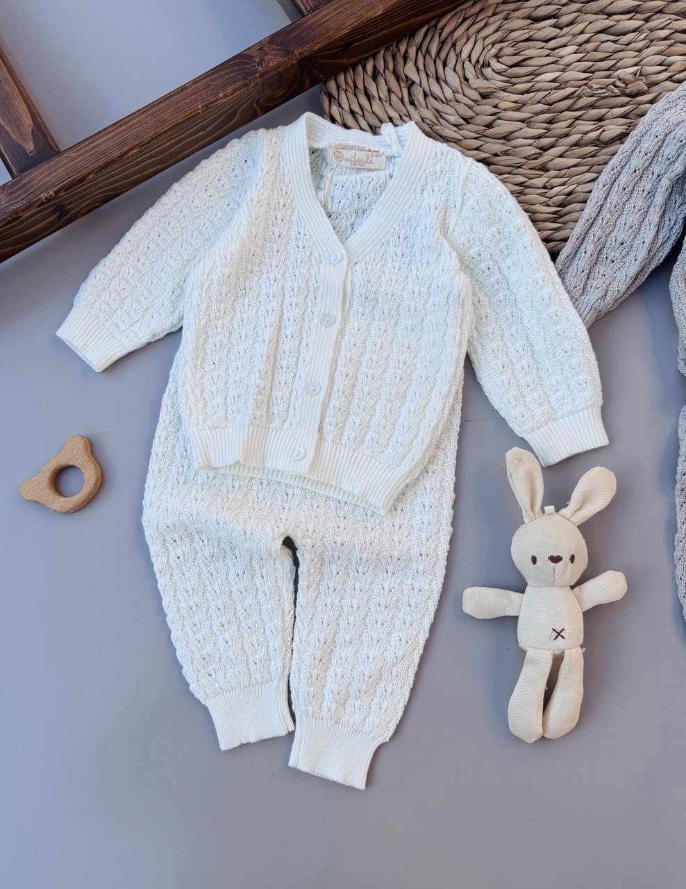 Off-White / Greige Crochet Set 2 Pcs - Bambino land