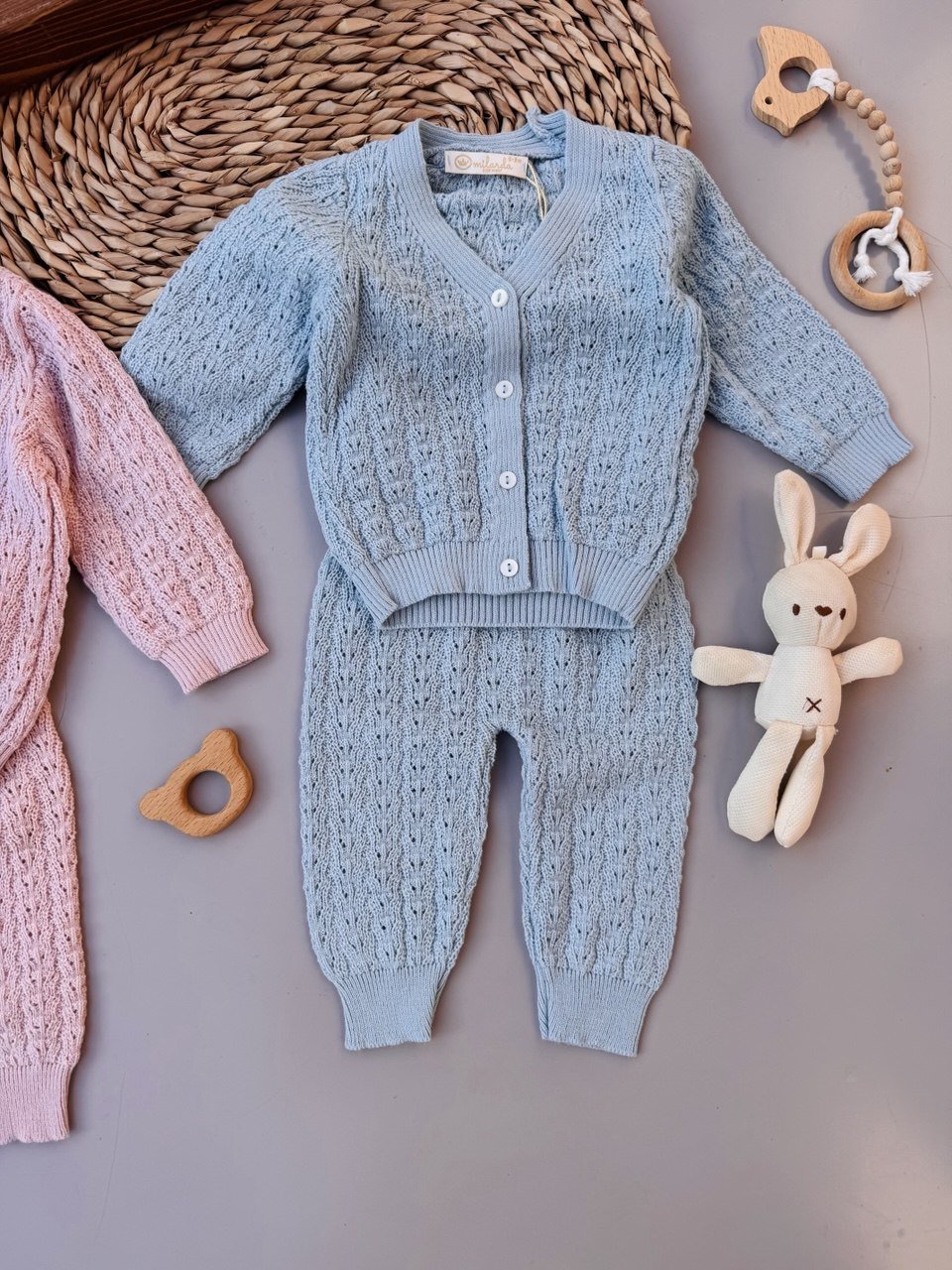Blue/ Pink Crochet Set 2 Pcs - Bambino land