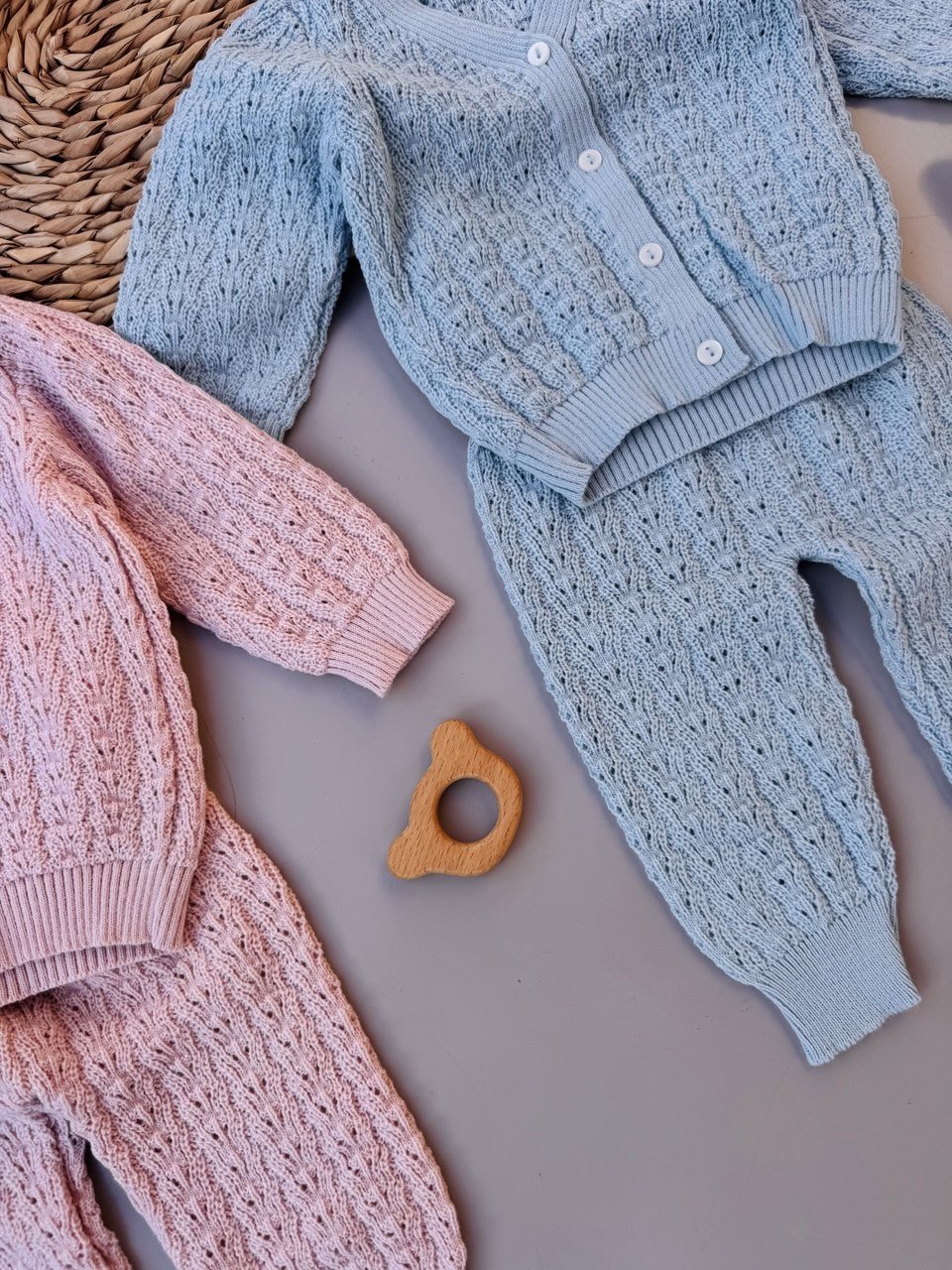 Blue/ Pink Crochet Set 2 Pcs - Bambino land