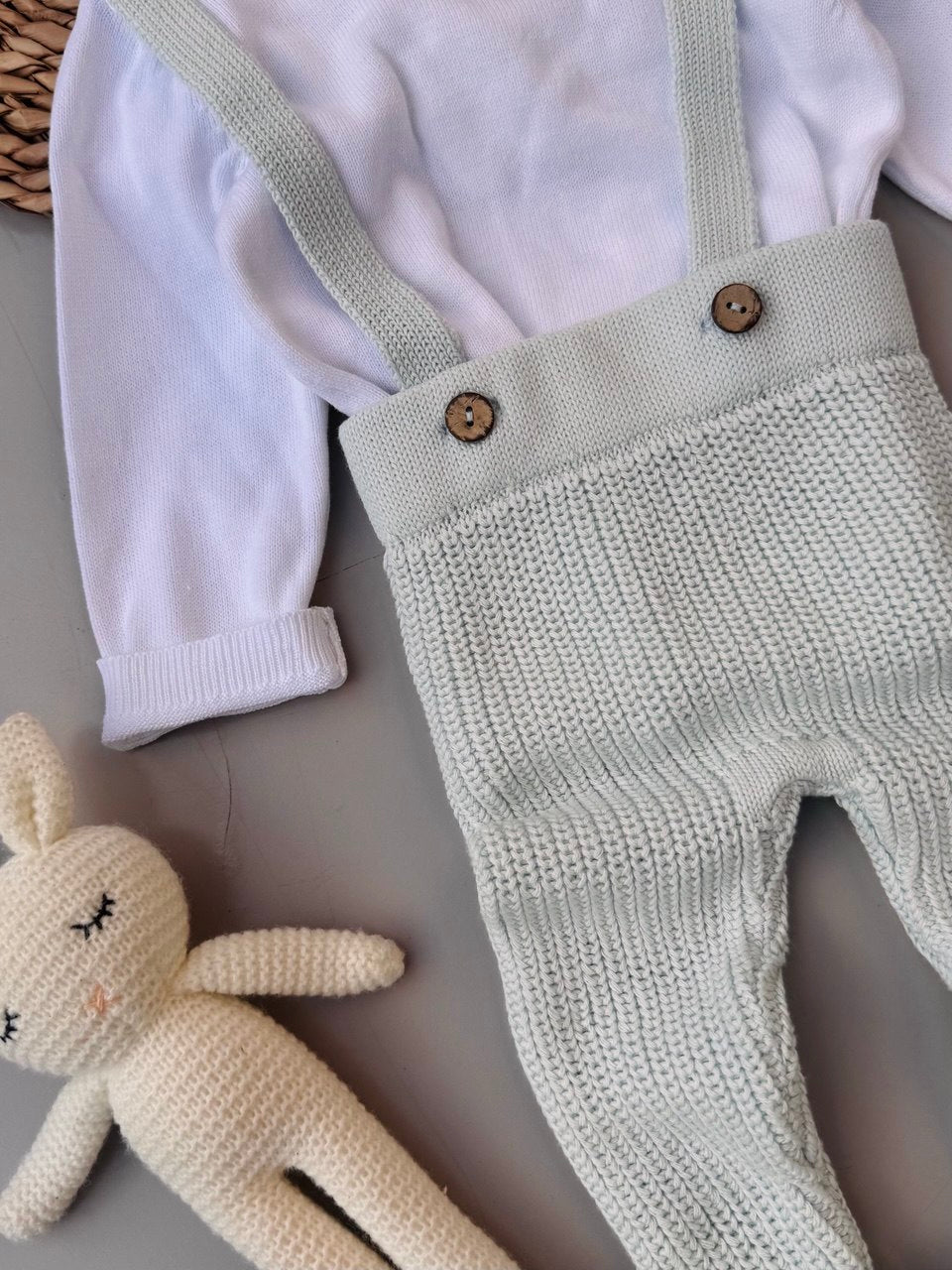 Mint Green Baby Salopette 2 Pcs - Bambino land