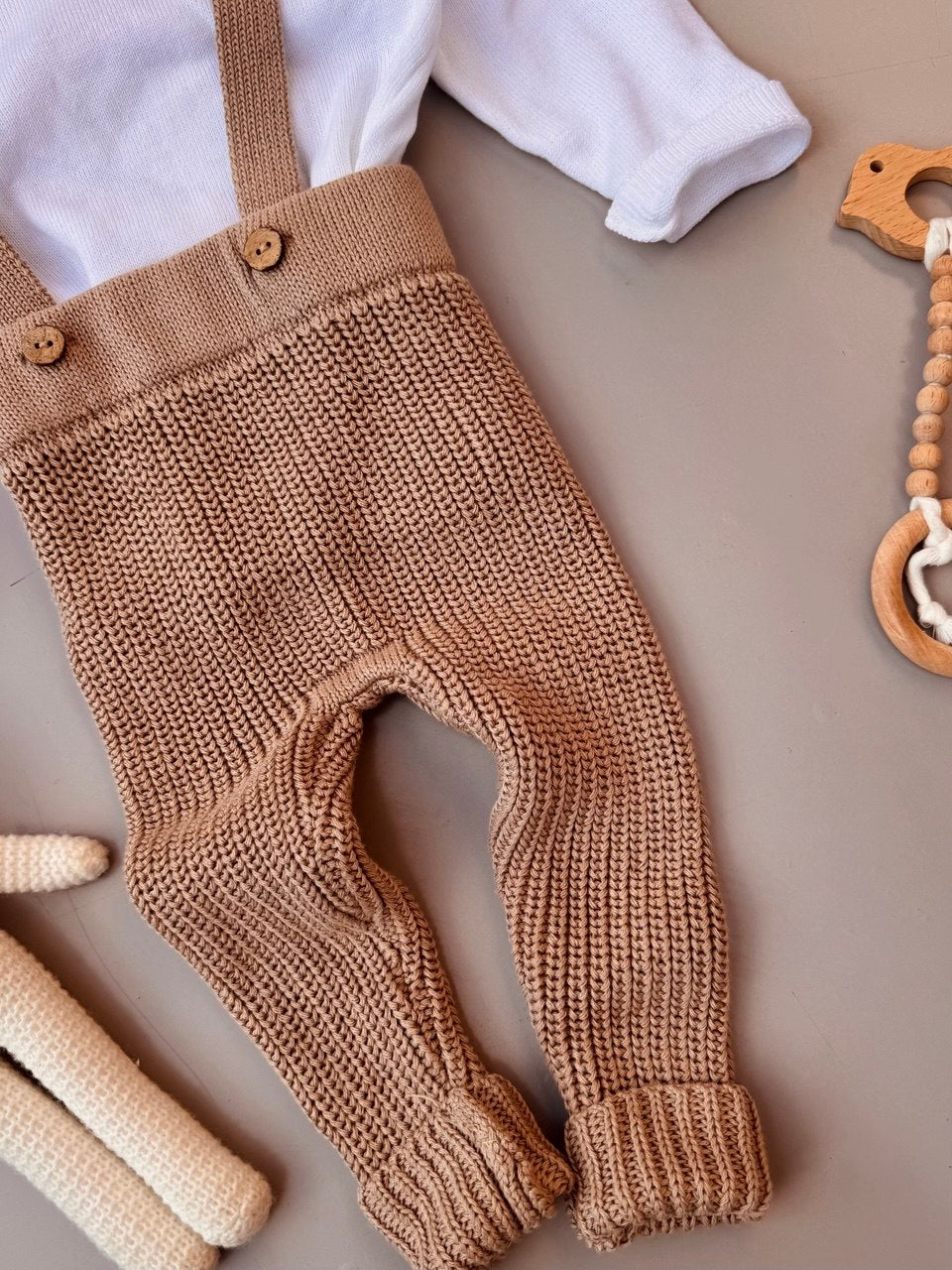 Brown Baby Salopette 2 Pcs