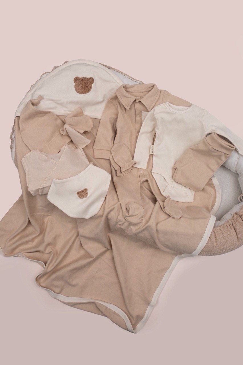 Beige Bear Cotton Hospital Set 10 Pcs