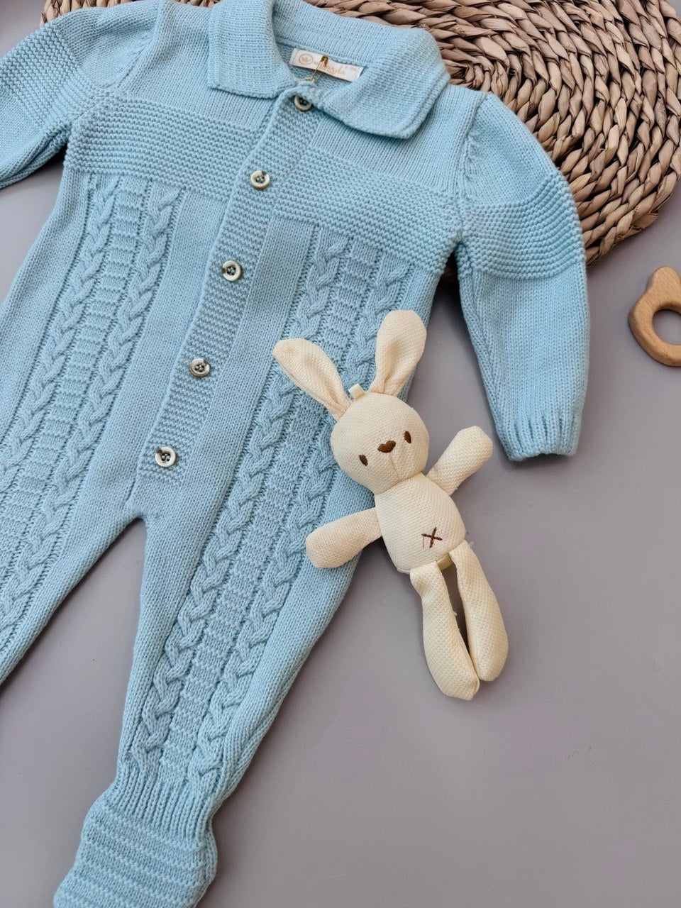 Turquoise Wool Overall