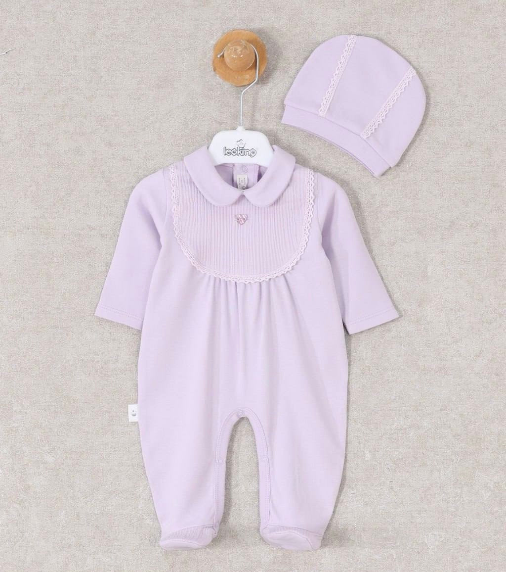 Lila Organic Cotton Overall With Hat