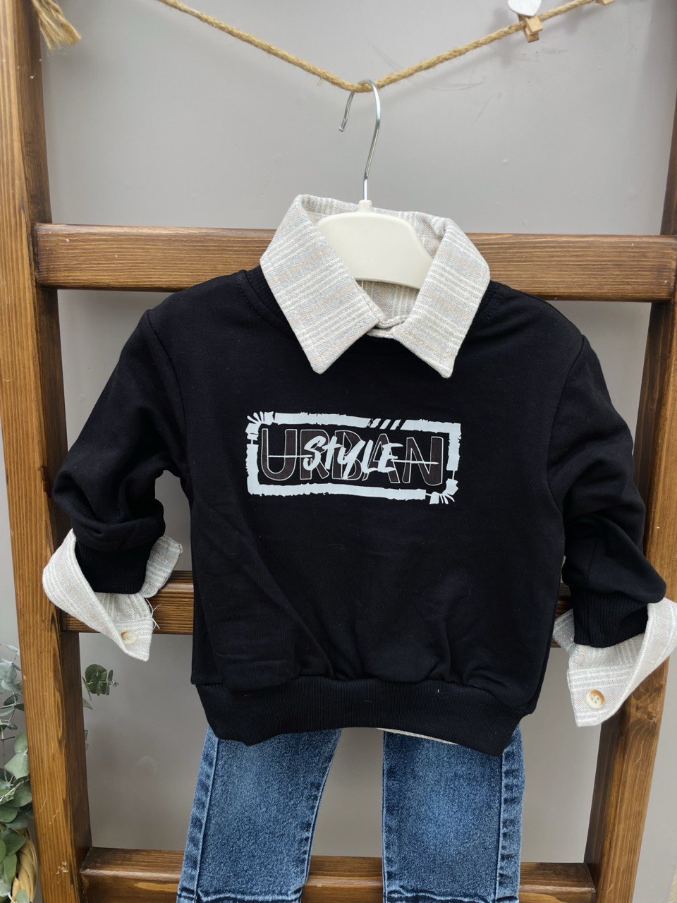 Jeans And Black 4 Pcs Boys Set