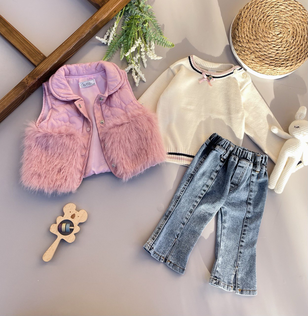 Pink And Jeans Set 3 pcs