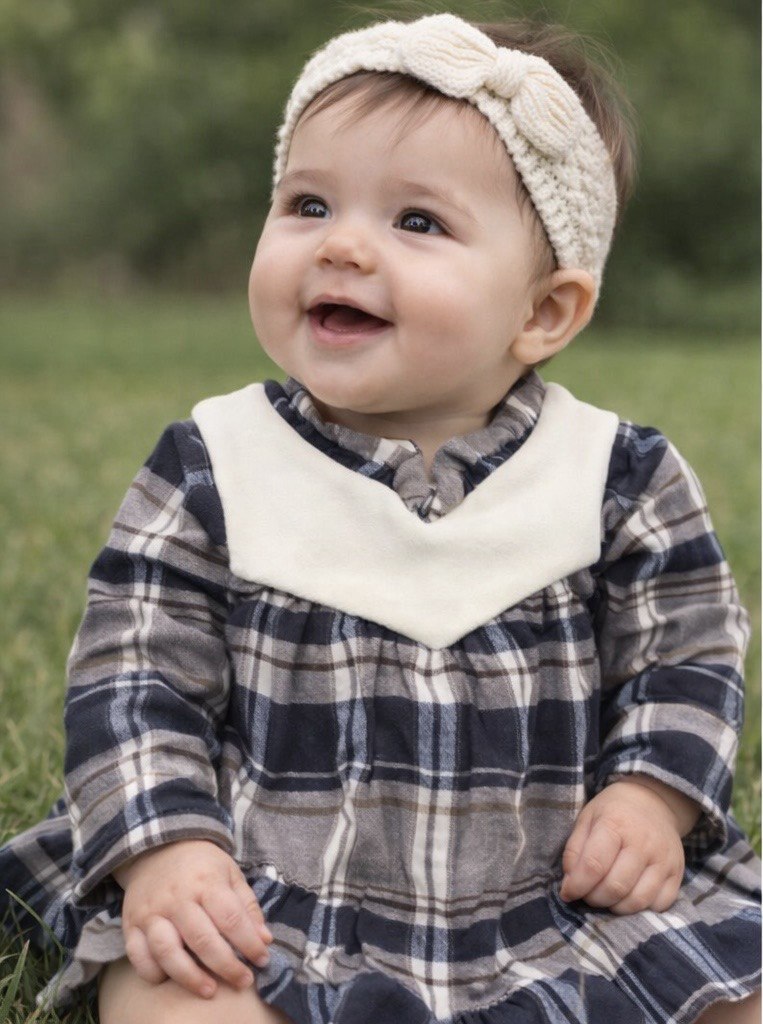 Brown And Navy Velvet Dress
