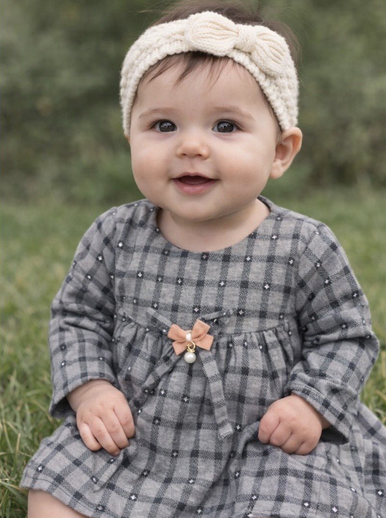 Grey And Black Floral Dress