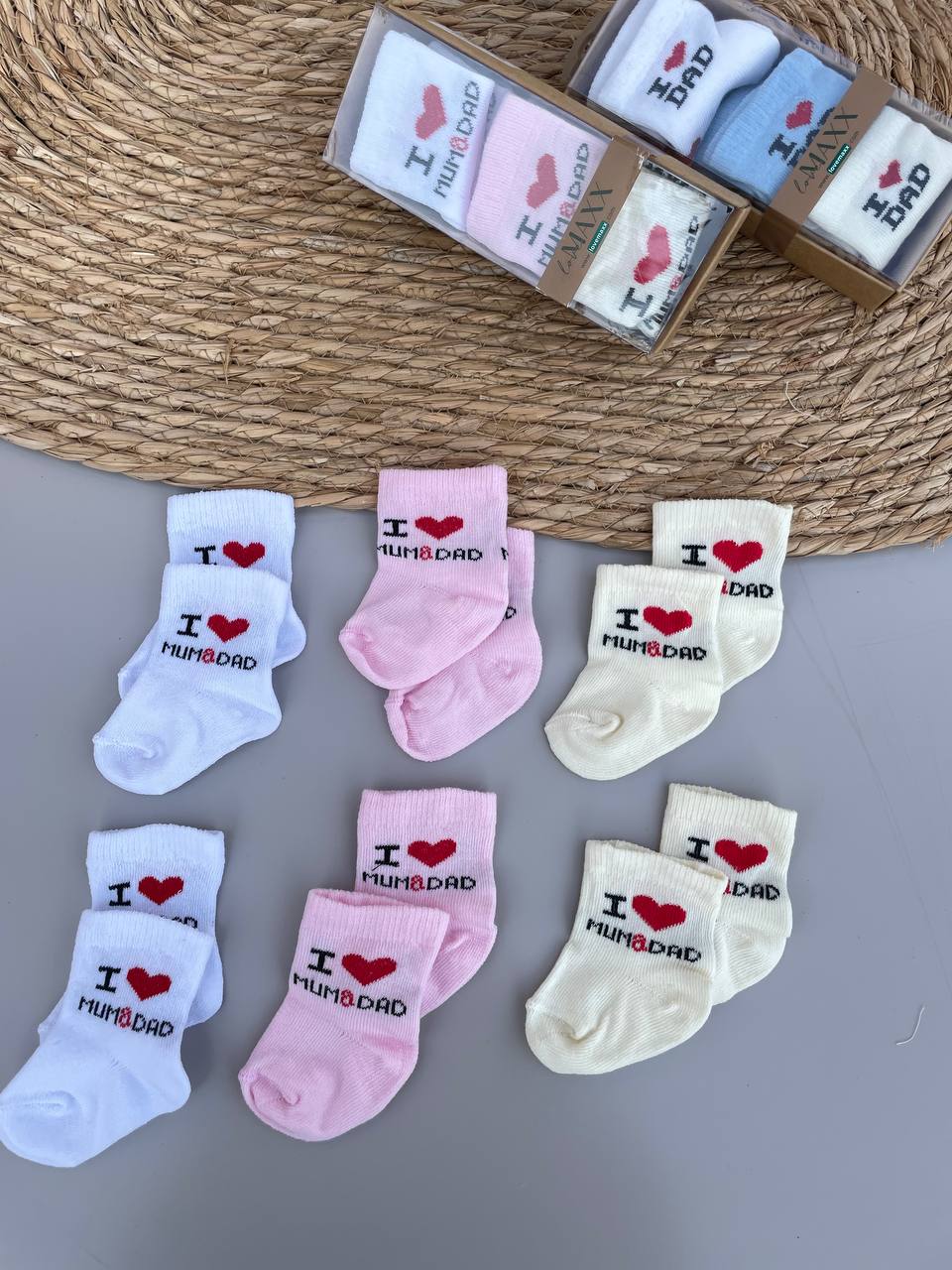 I Love Mom And Dad Cotton Socks