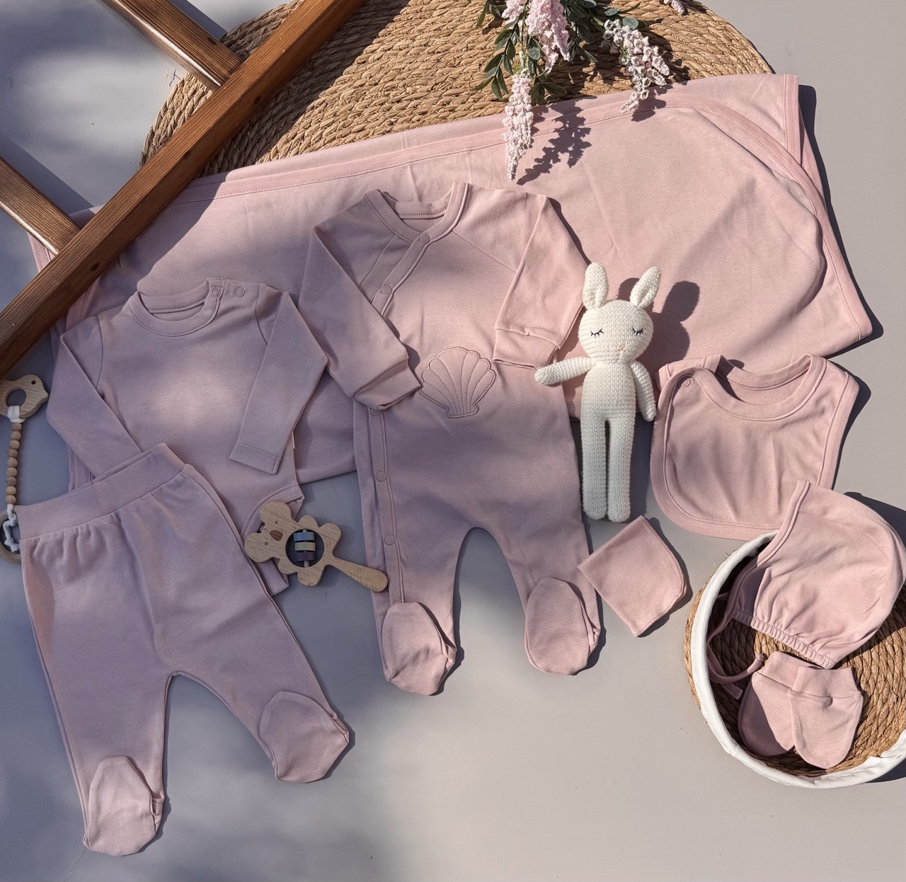 Pink Simple Cotton Hospital Set 9 Pcs