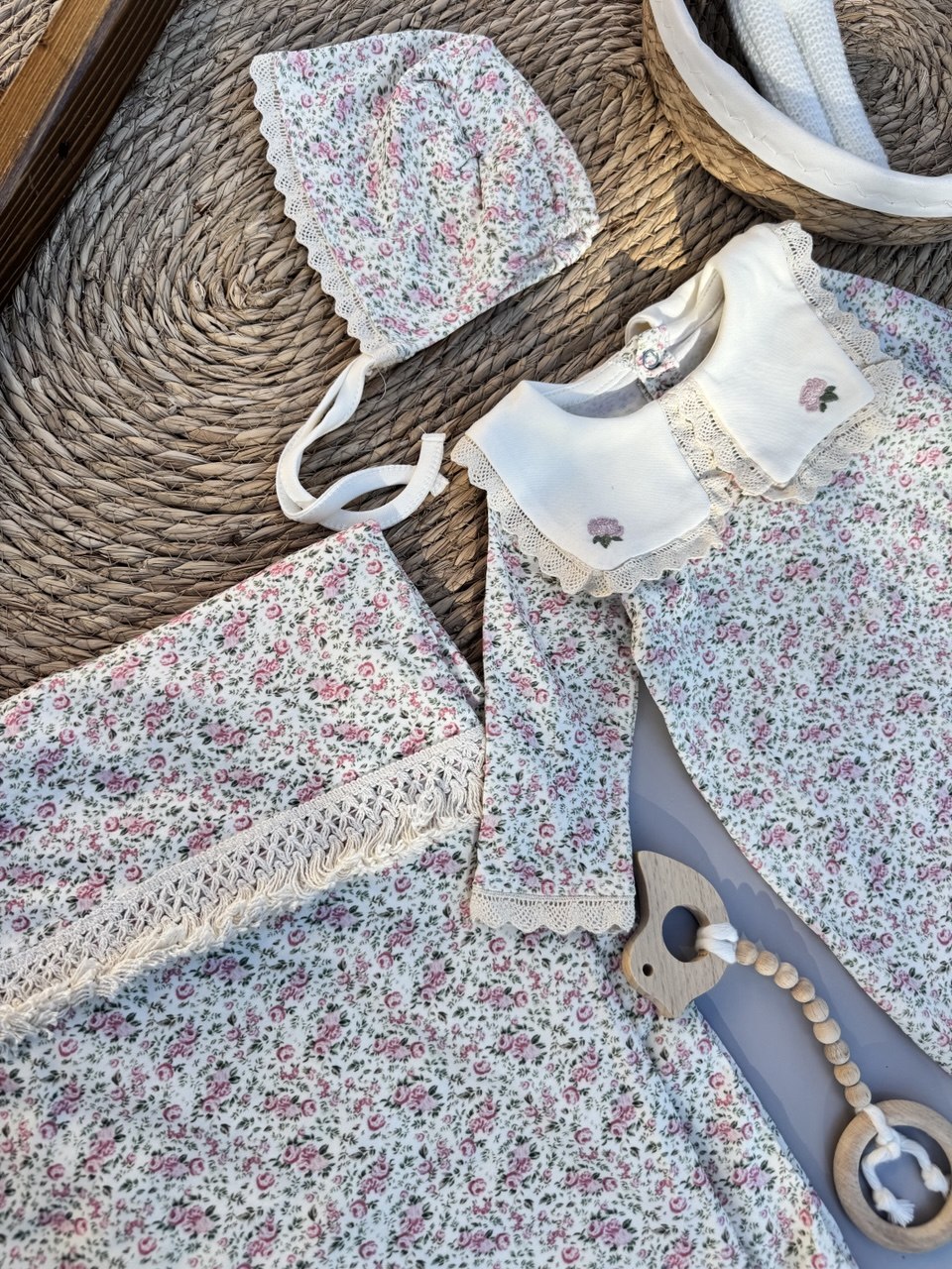 Flowers Vintage Cotton Hospital Set 5 Pcs