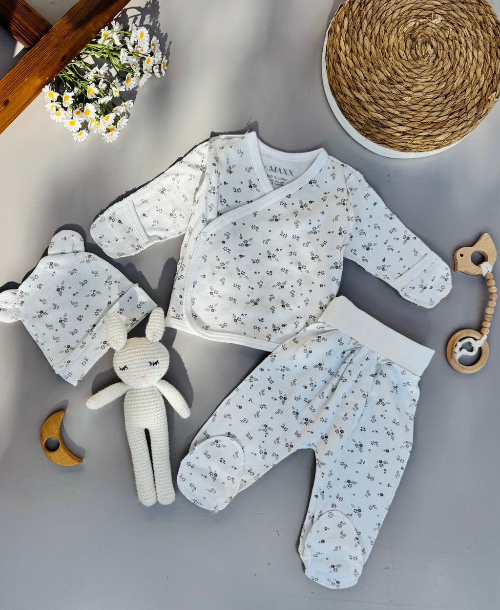 White Cotton Basic Set 3 Pcs Love Maxx