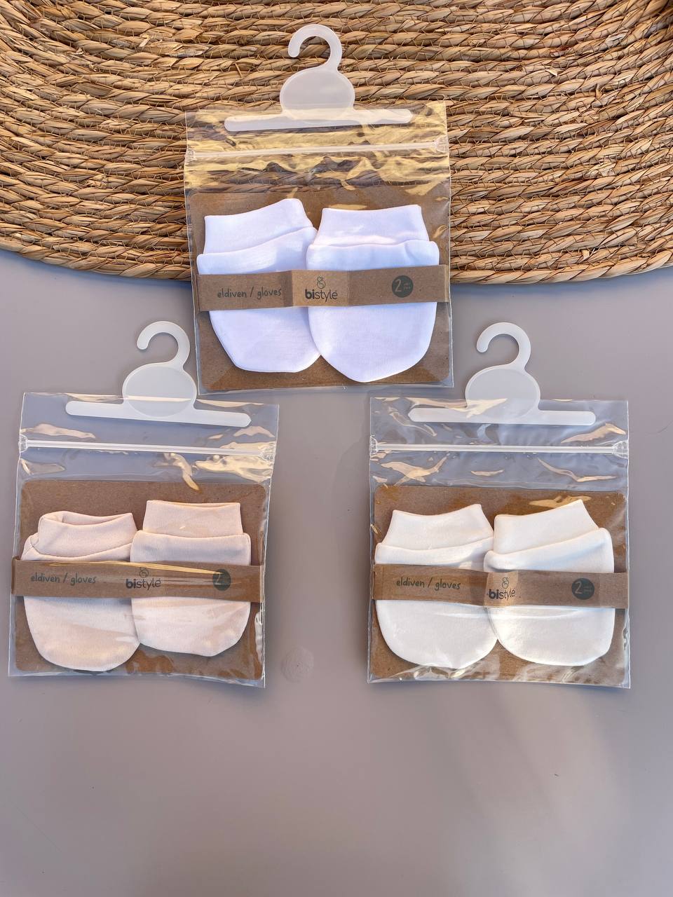 Organic cotton mittens 1 pair (GOTS Certified )