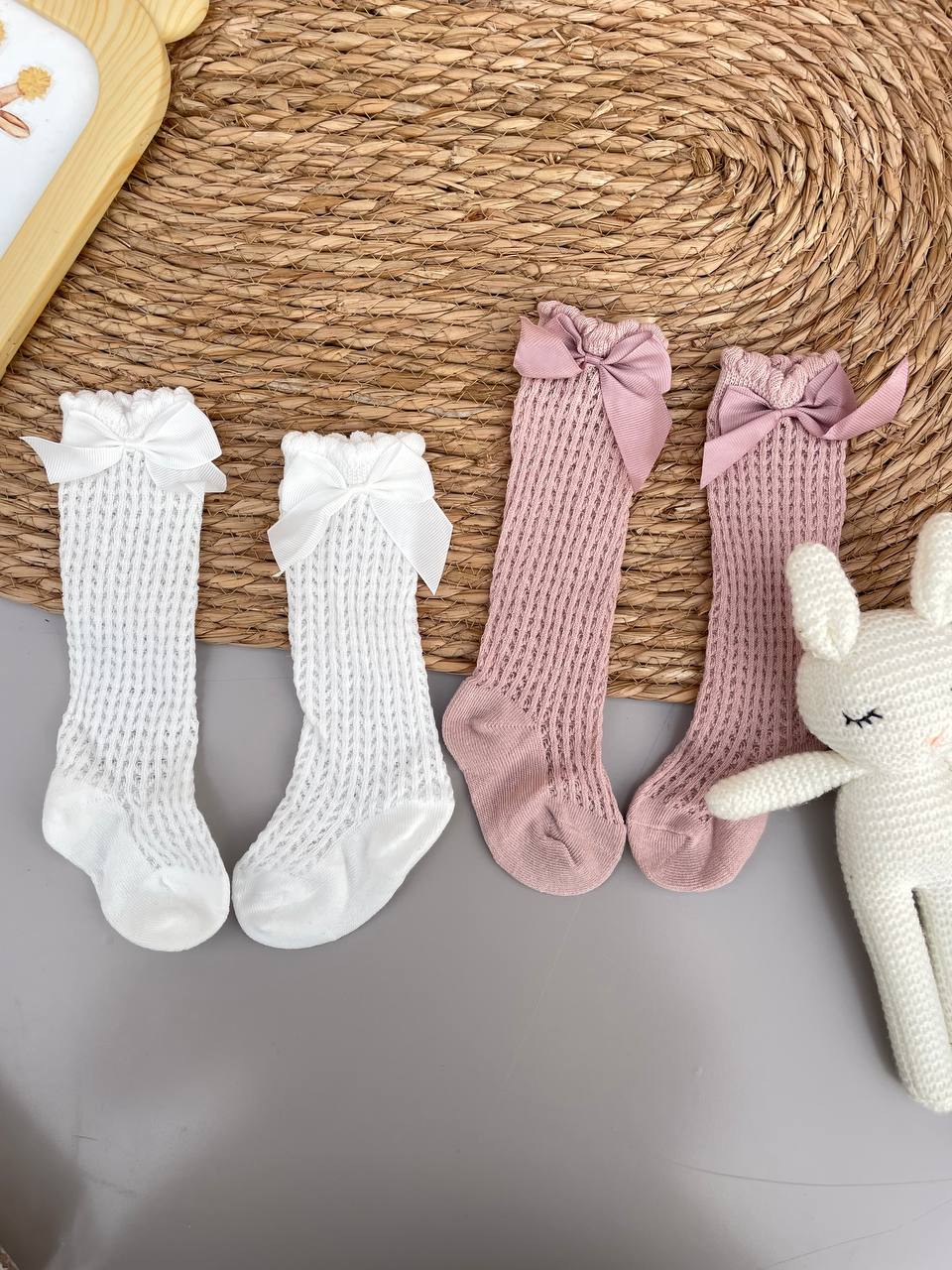 Pink And White Long Socks Slots