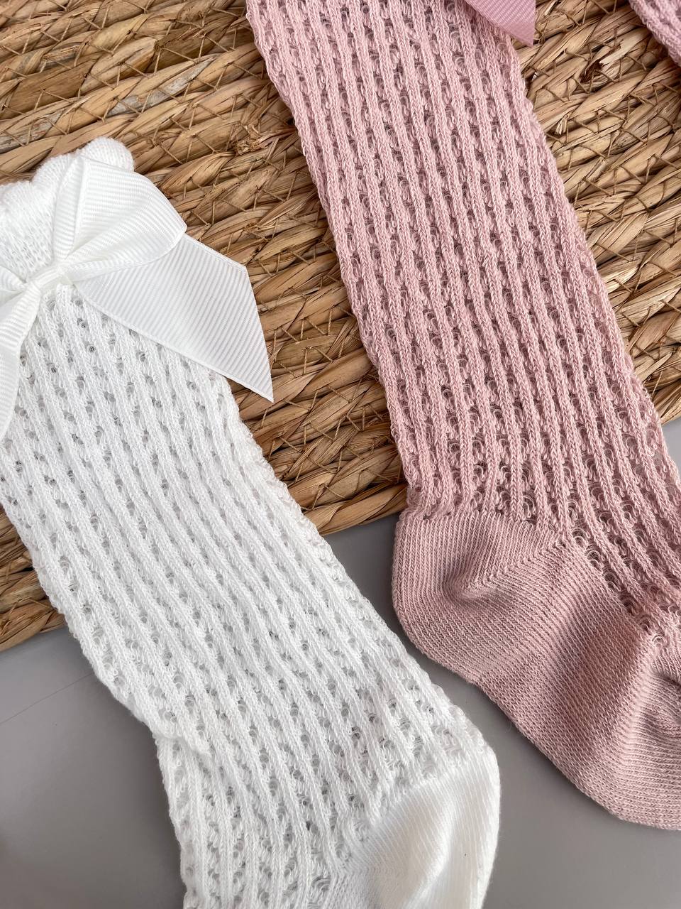 Pink And White Long Socks Slots