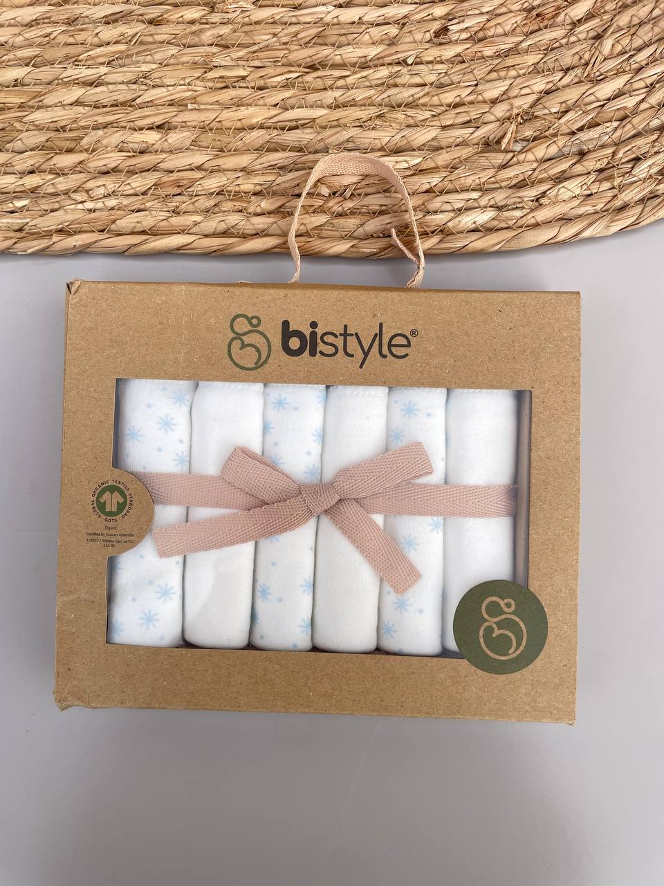 White Stars Organic Cotton Burping Pads