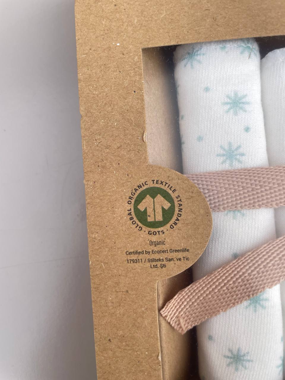 White Stars Organic Cotton Burping Pads