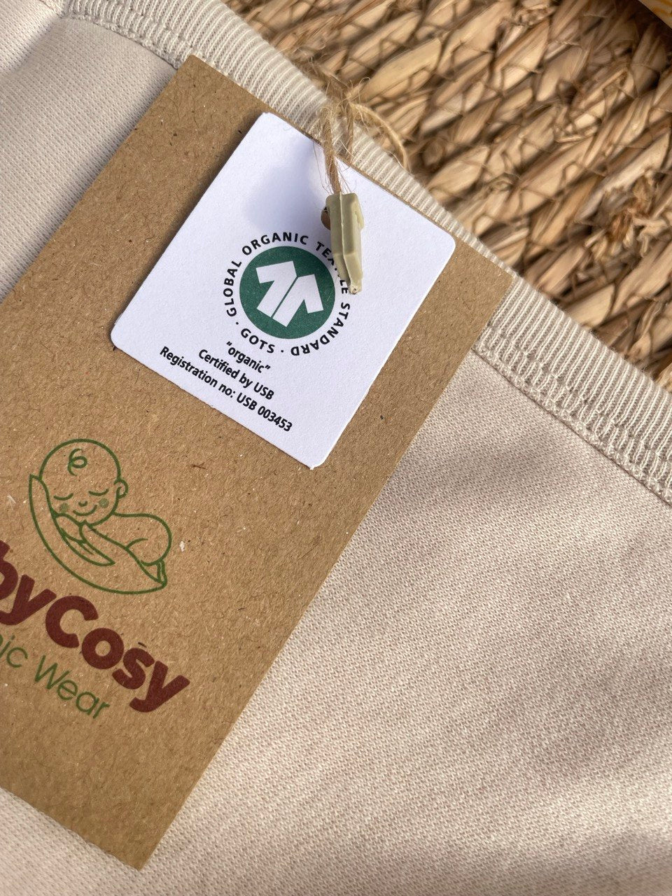 Beige Giraffe Organic Cotton Bath Towel GOTS certified