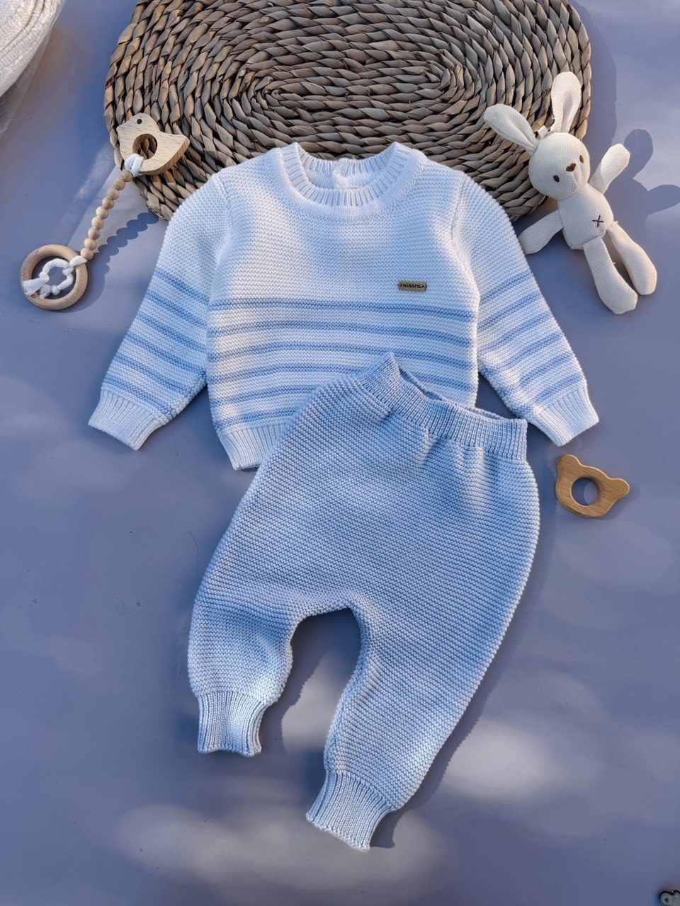 Blue And White Tricot Set 2 Pcs
