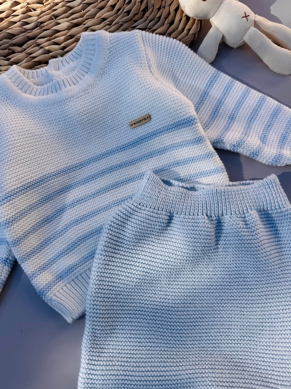 Blue And White Tricot Set 2 Pcs