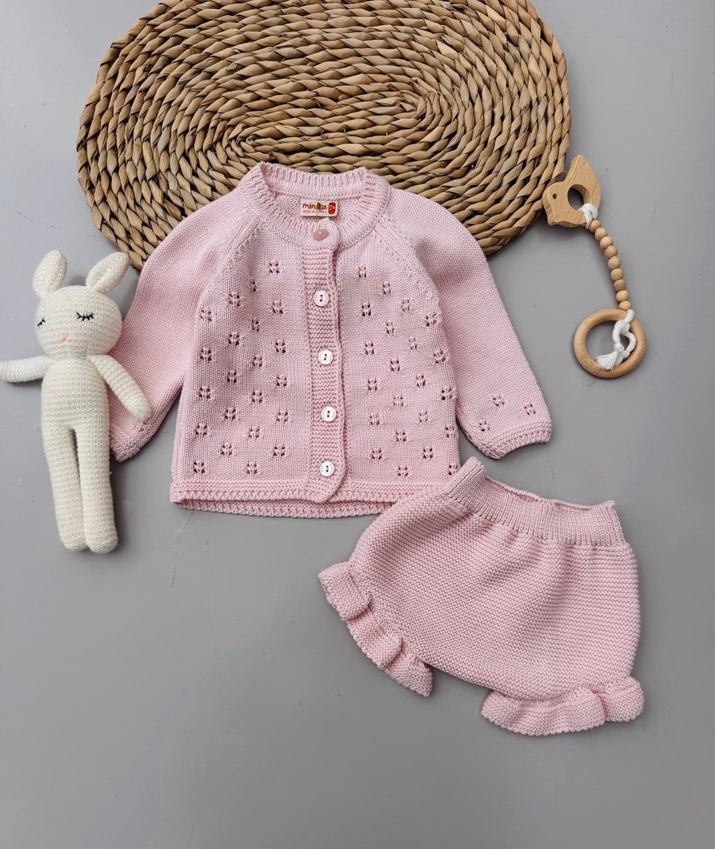 Pink Girly Short Tricot Set 2 Pcs