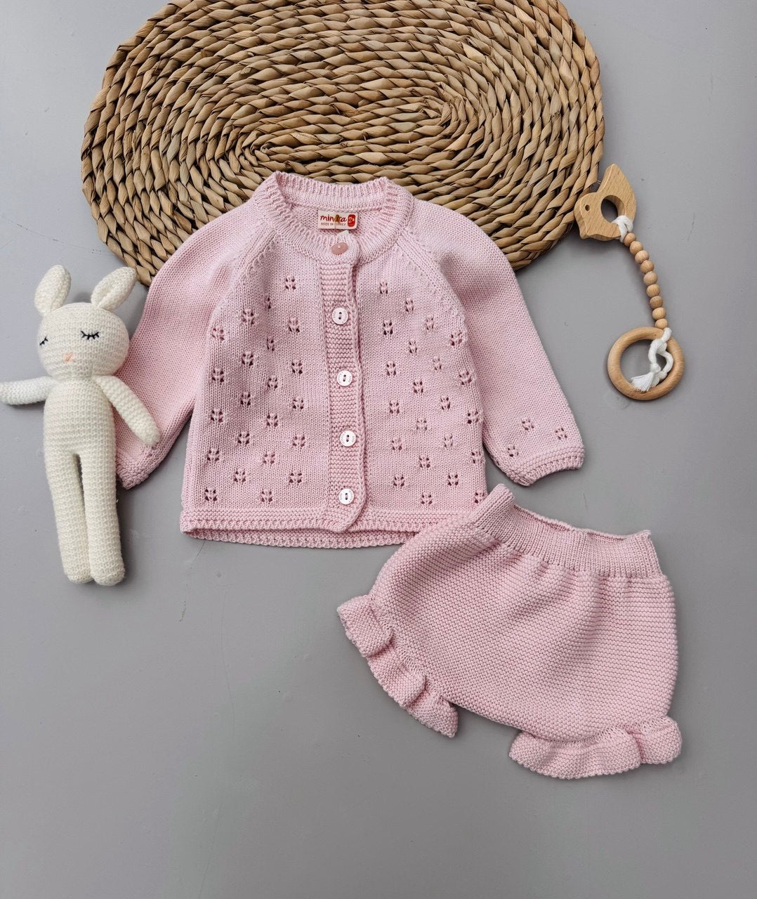 Pink Girly Short Tricot Set 2 Pcs