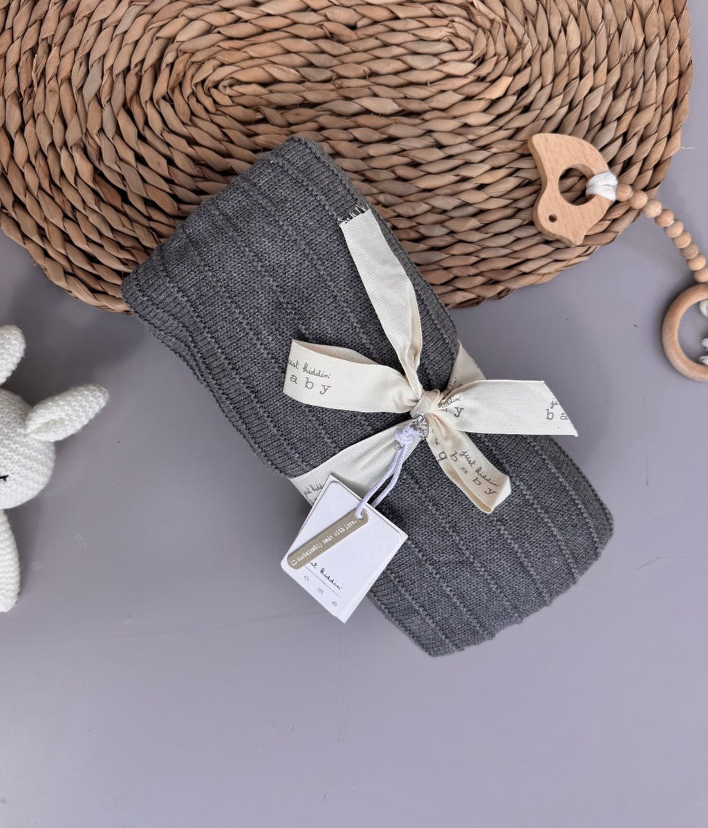 Grey Tricot Baby Blanket
