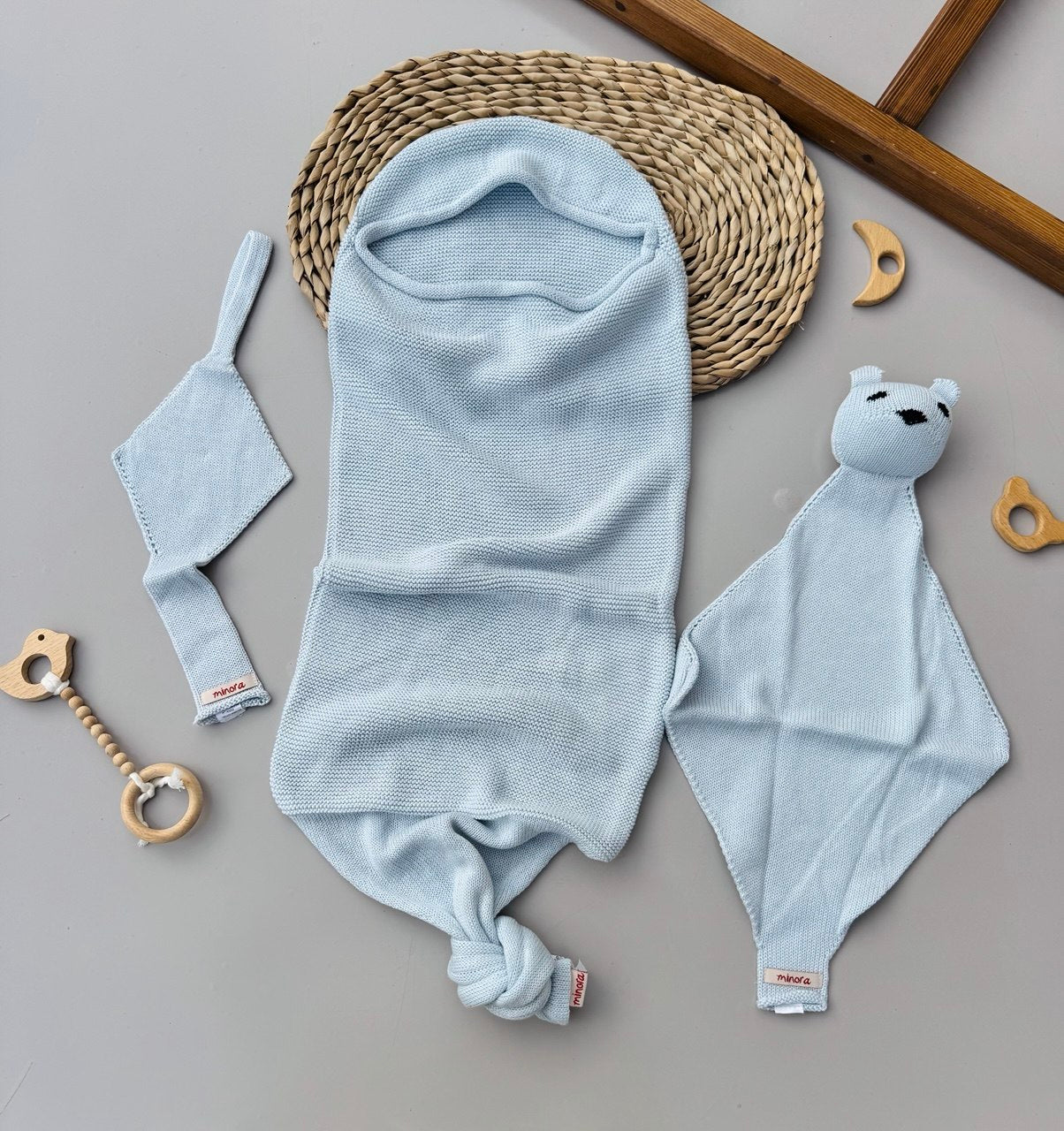 Blue Baby Cocoon 3 pcs 0-8 months