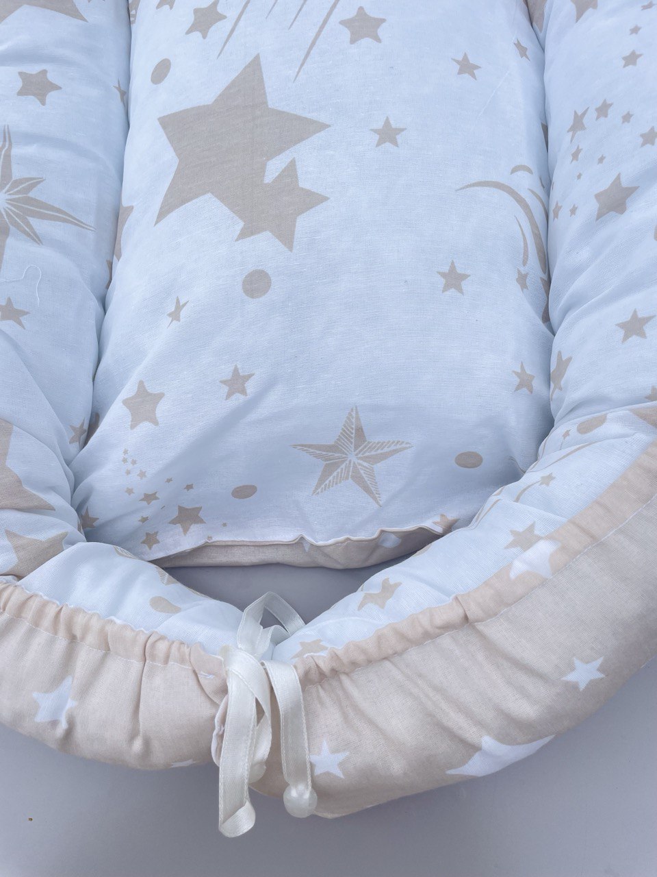 Beige And White Stars Baby nest