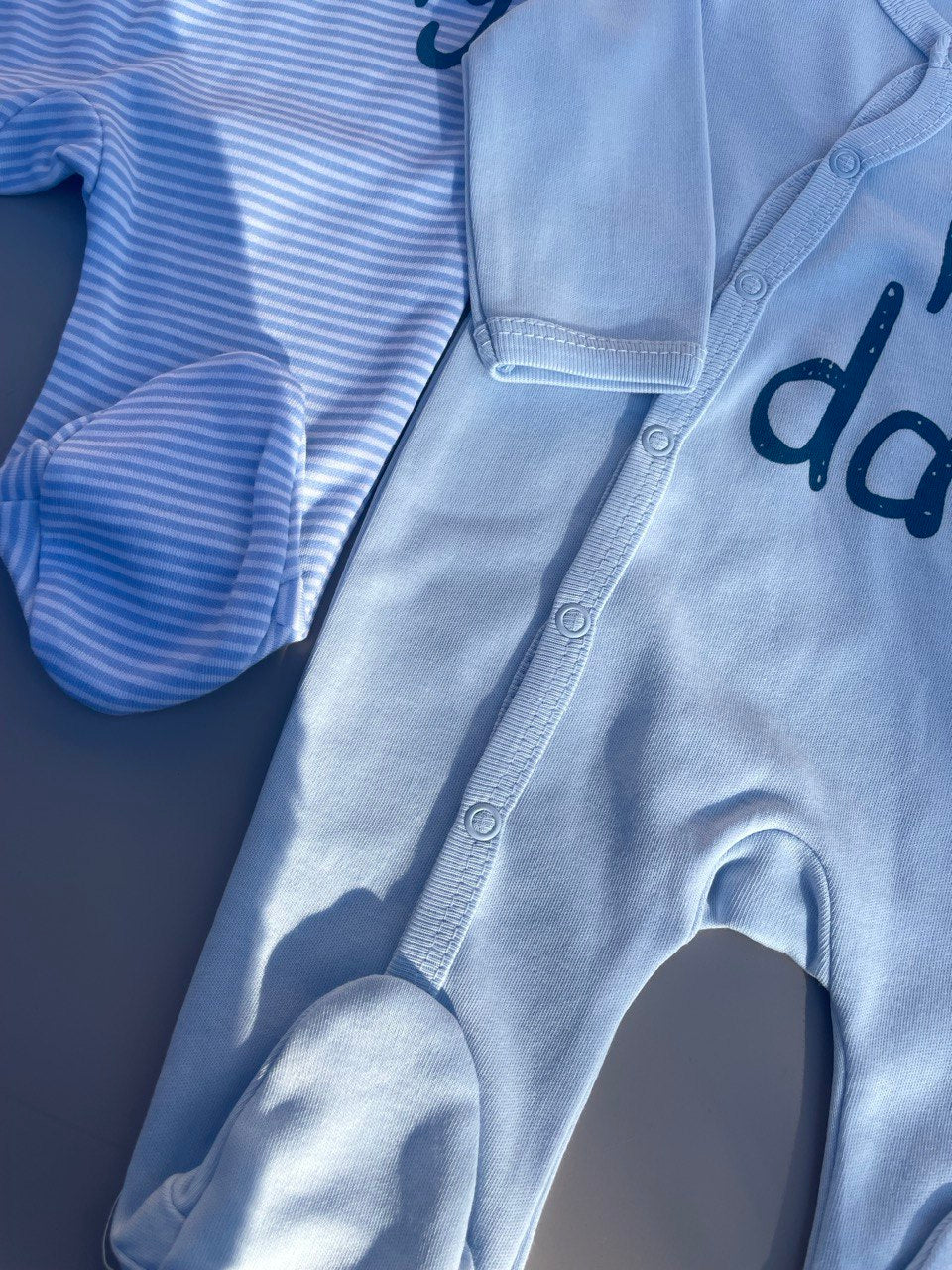 Blue And White Cotton Overalls