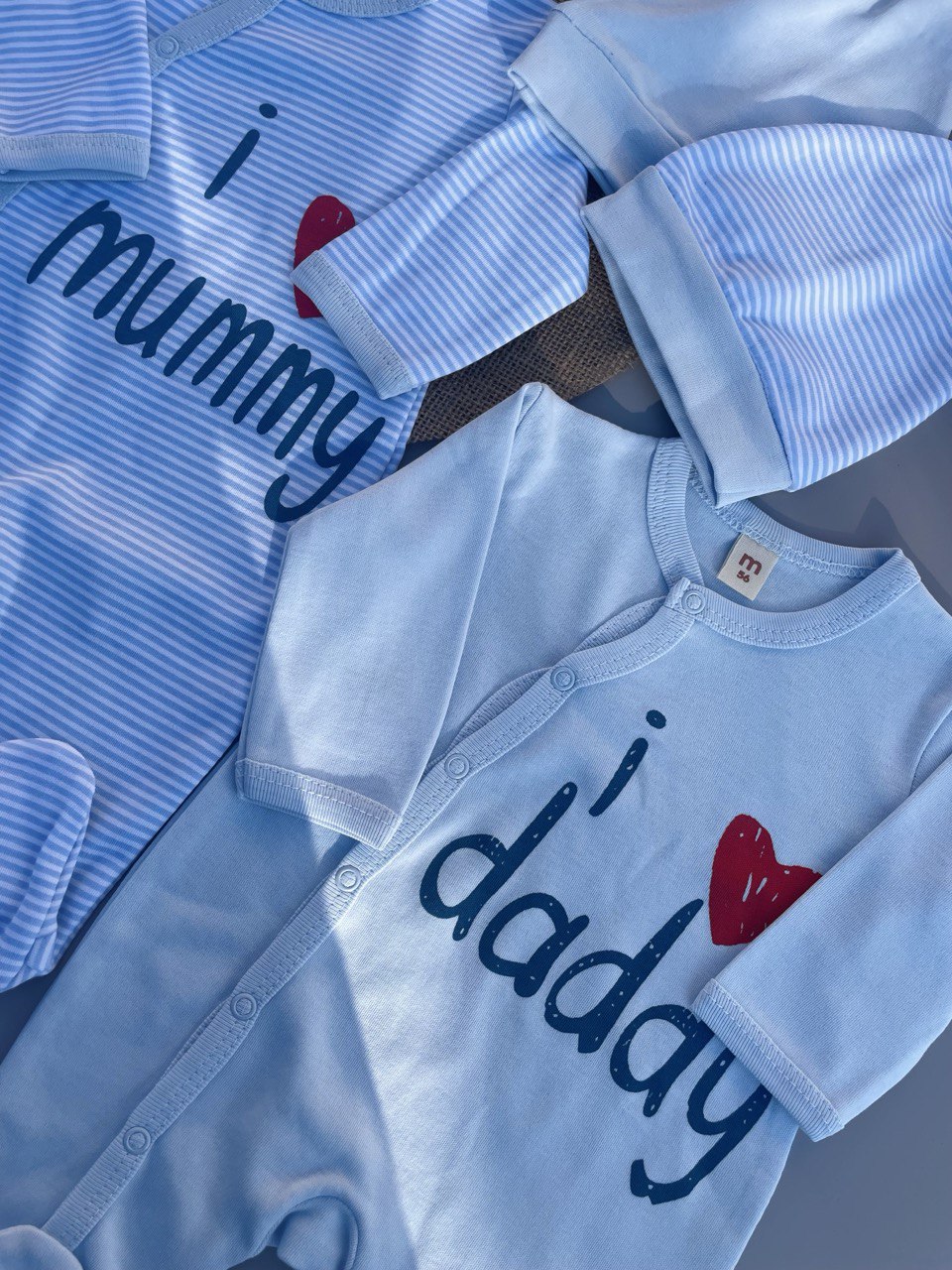 Blue And White Cotton Overalls