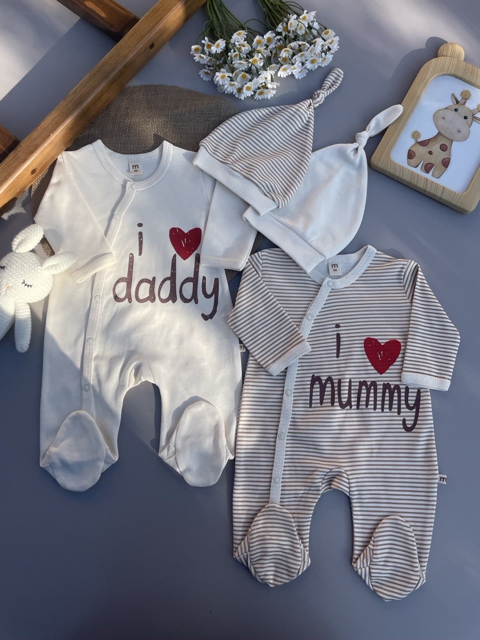 Beige And Brown Cotton Overalls