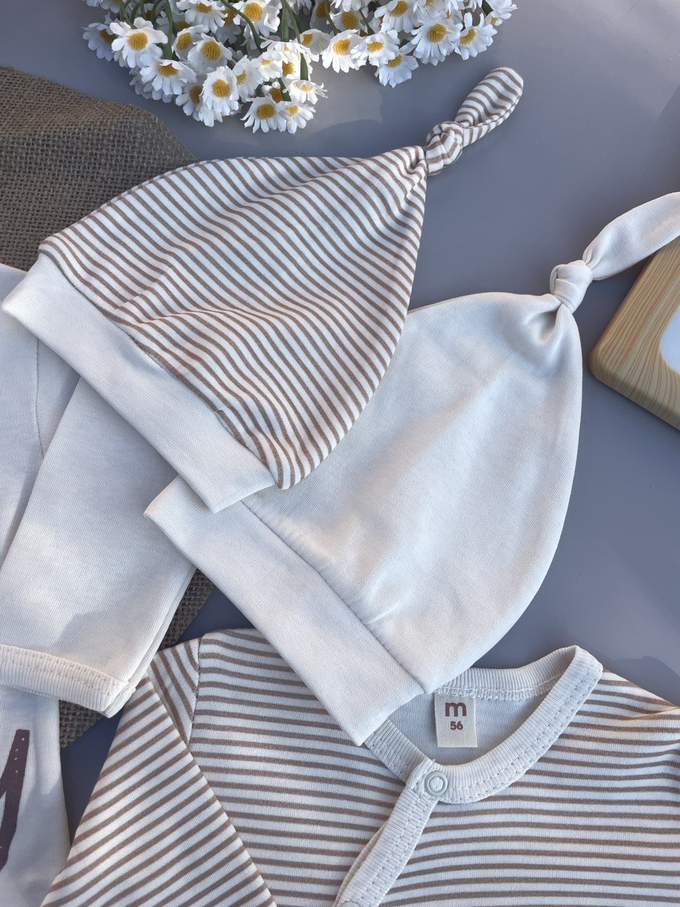 Beige And Brown Cotton Overalls