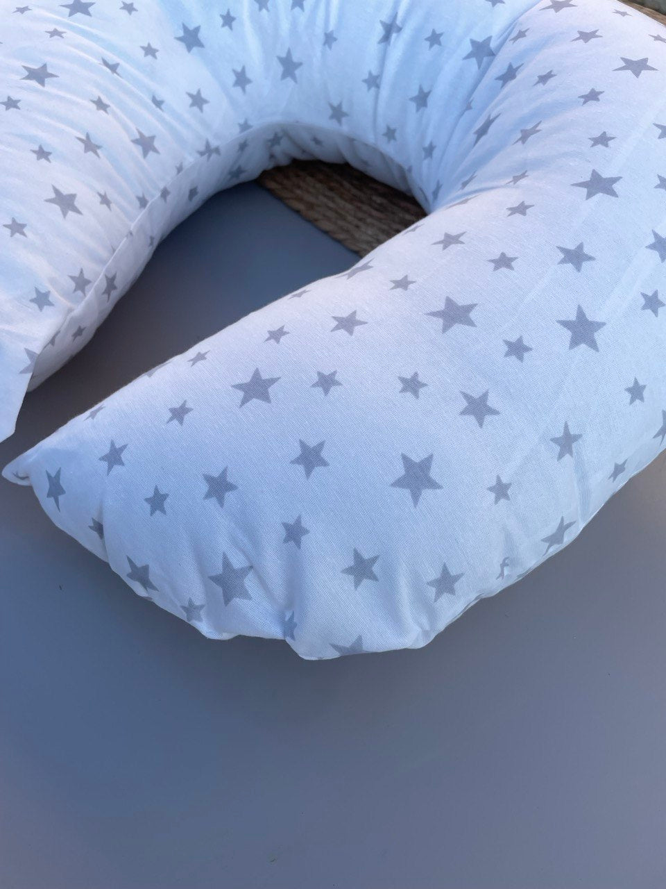 White And Grey Stars Breastfeeding Pillow