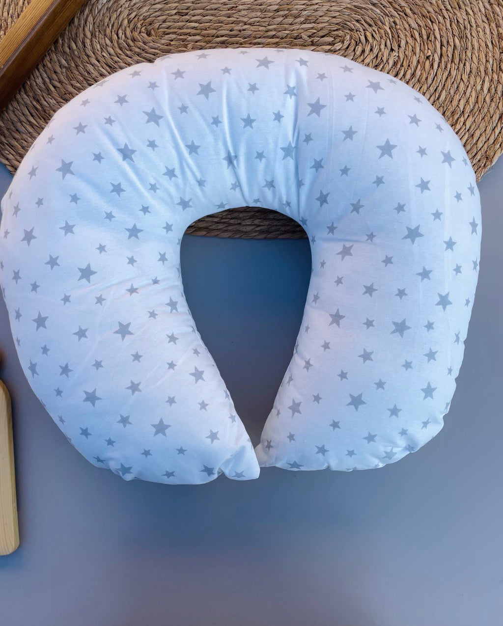 White And Grey Stars Breastfeeding Pillow