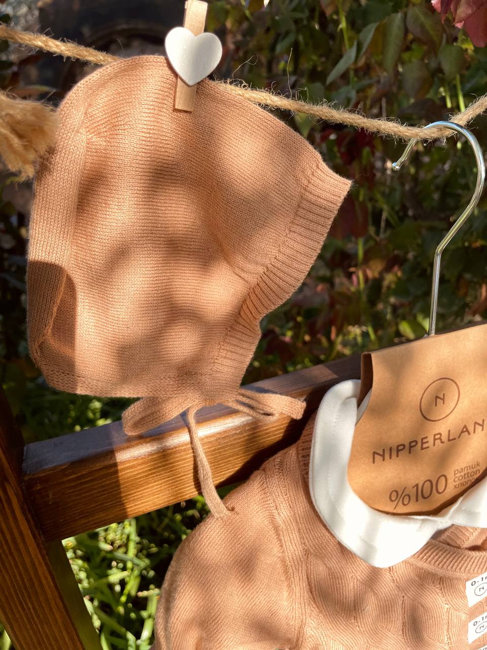 Camel Knitted Cotton Set 5 Pcs