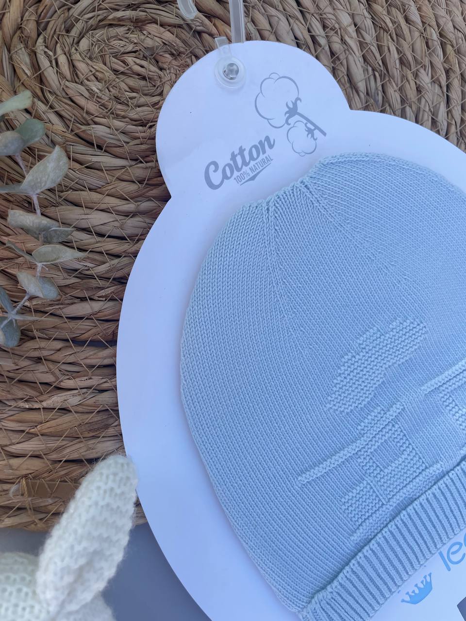 Blue Organic cotton Hat With Socks