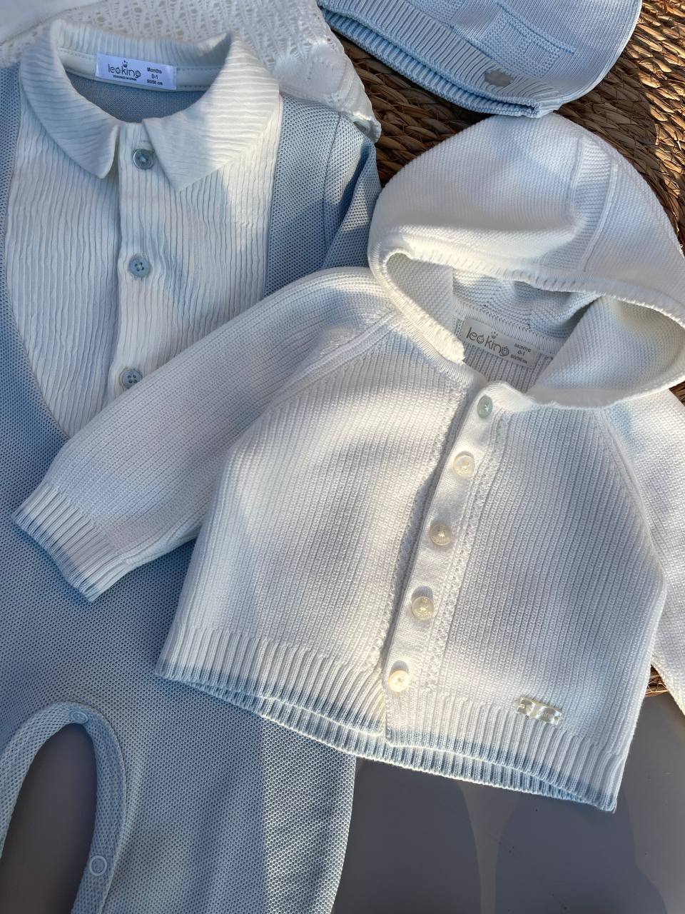 Blue And White Overall With Jacket