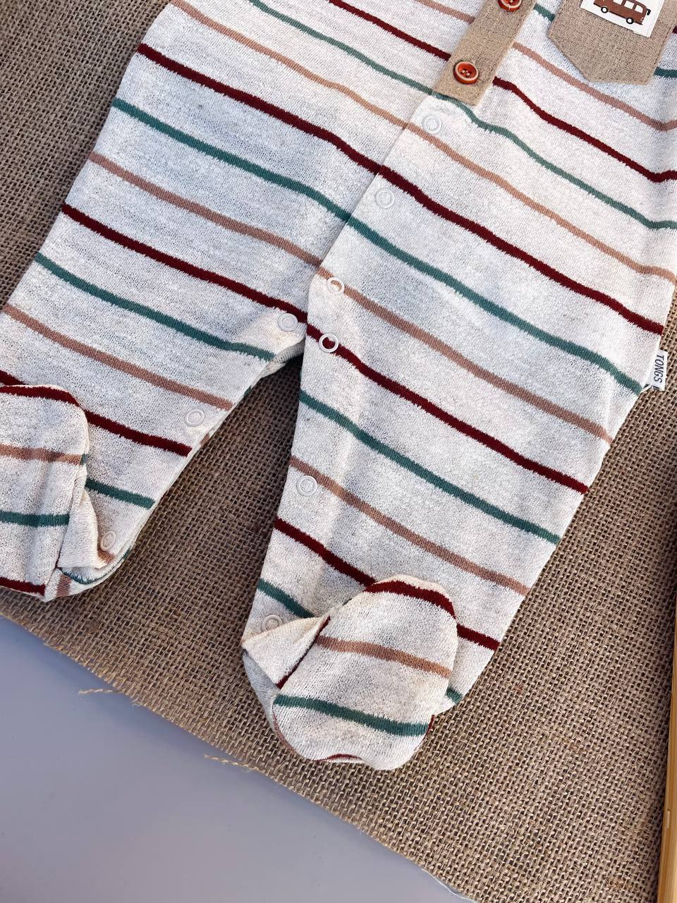 Multicolor Cotton Overall With Hat