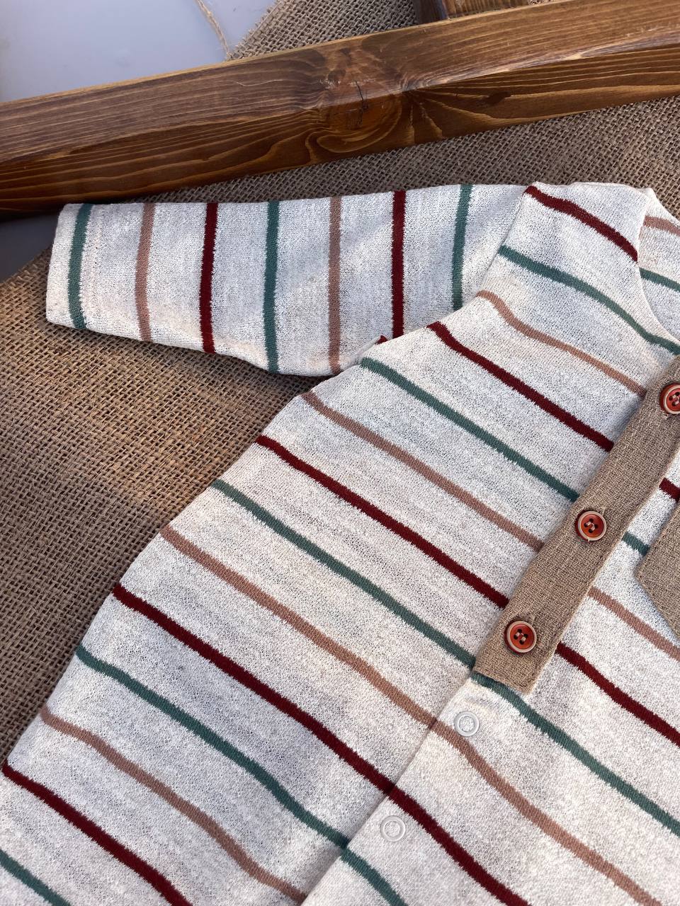 Multicolor Cotton Overall With Hat