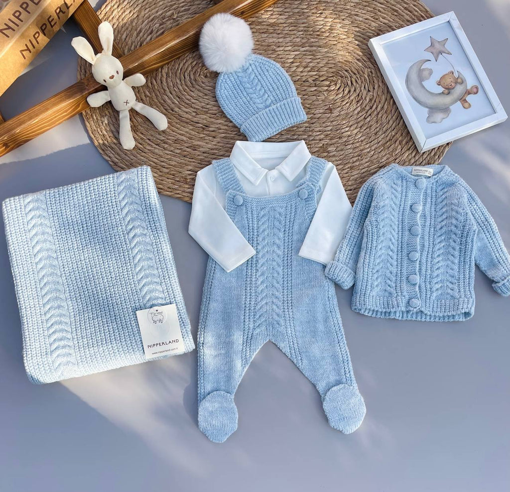 Blue  Wool Hospital Set Salopette