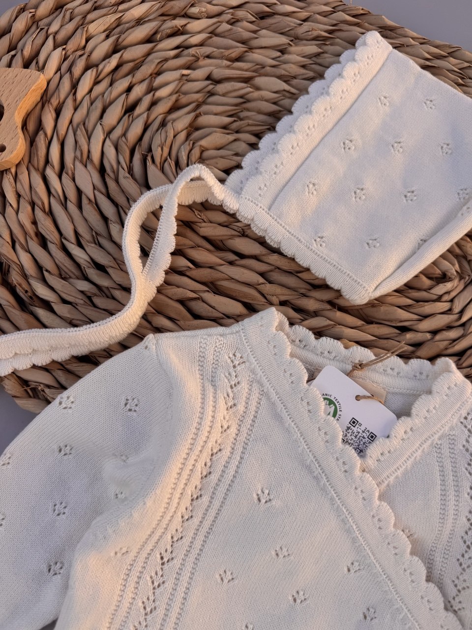 Off-White Organic Knit Cotton Hospital Set 5 Pcs