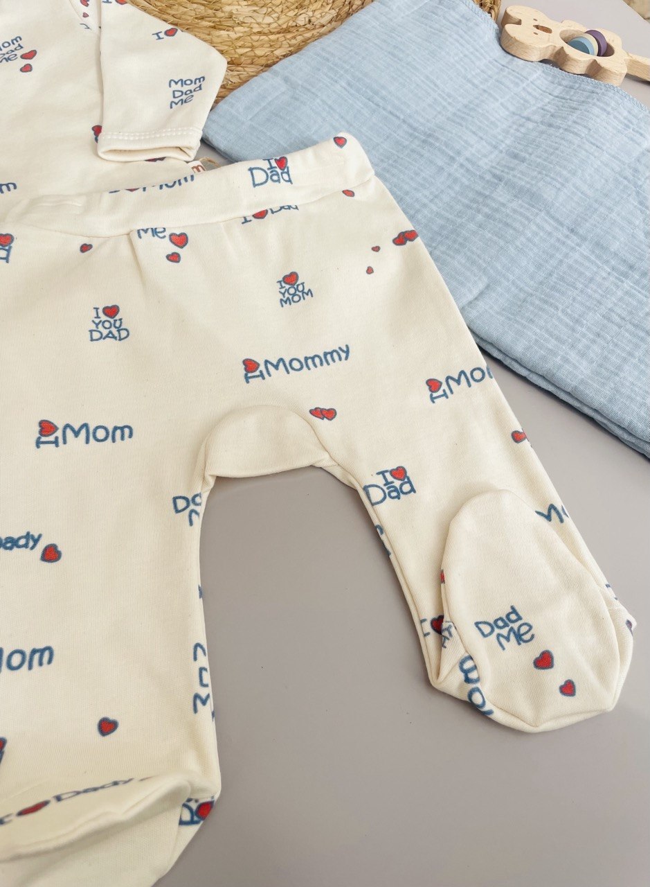 I love Mom And Dad 3 Pcs Cotton Set