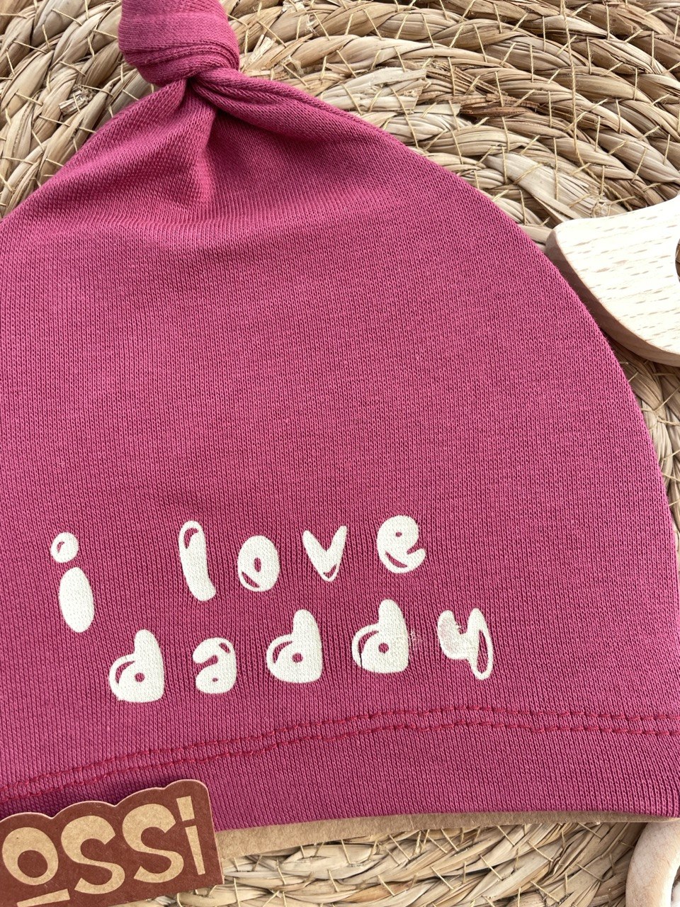 Cherry I Love Daddy Cotton Hat