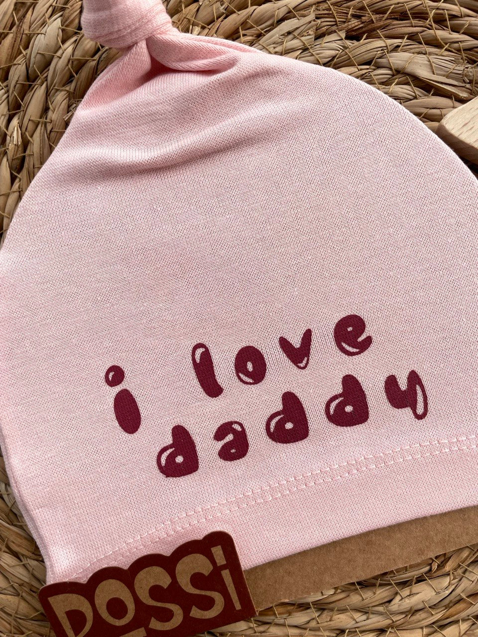 Pink I Love Daddy Cotton Hat