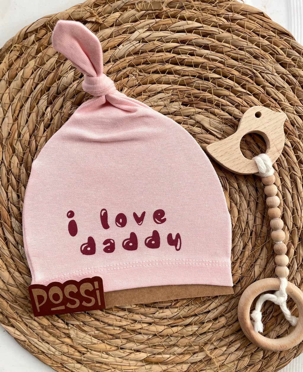 Pink I Love Daddy Cotton Hat
