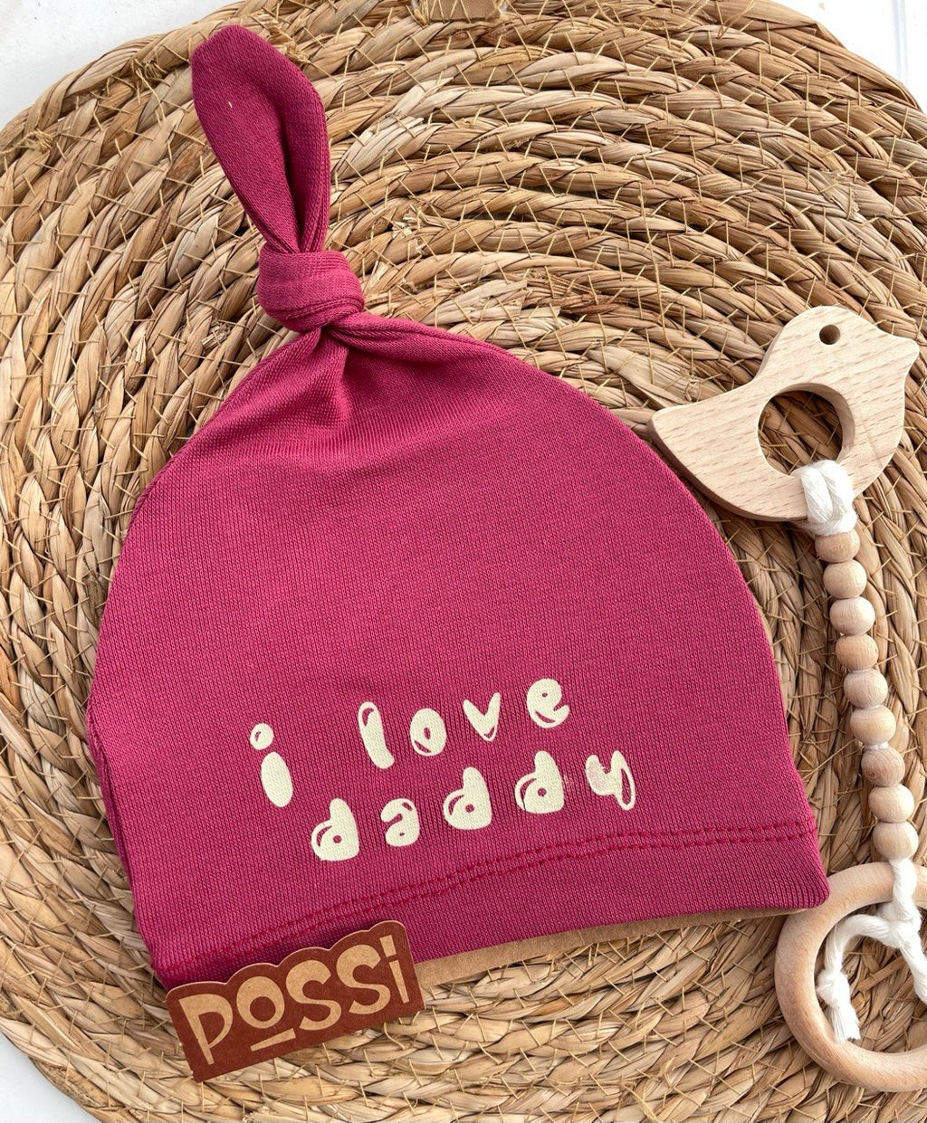 Cherry I Love Daddy Cotton Hat