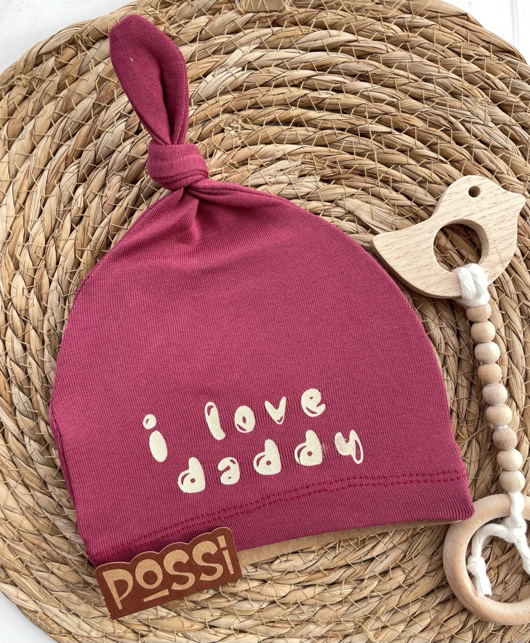 Cherry I Love Daddy Cotton Hat