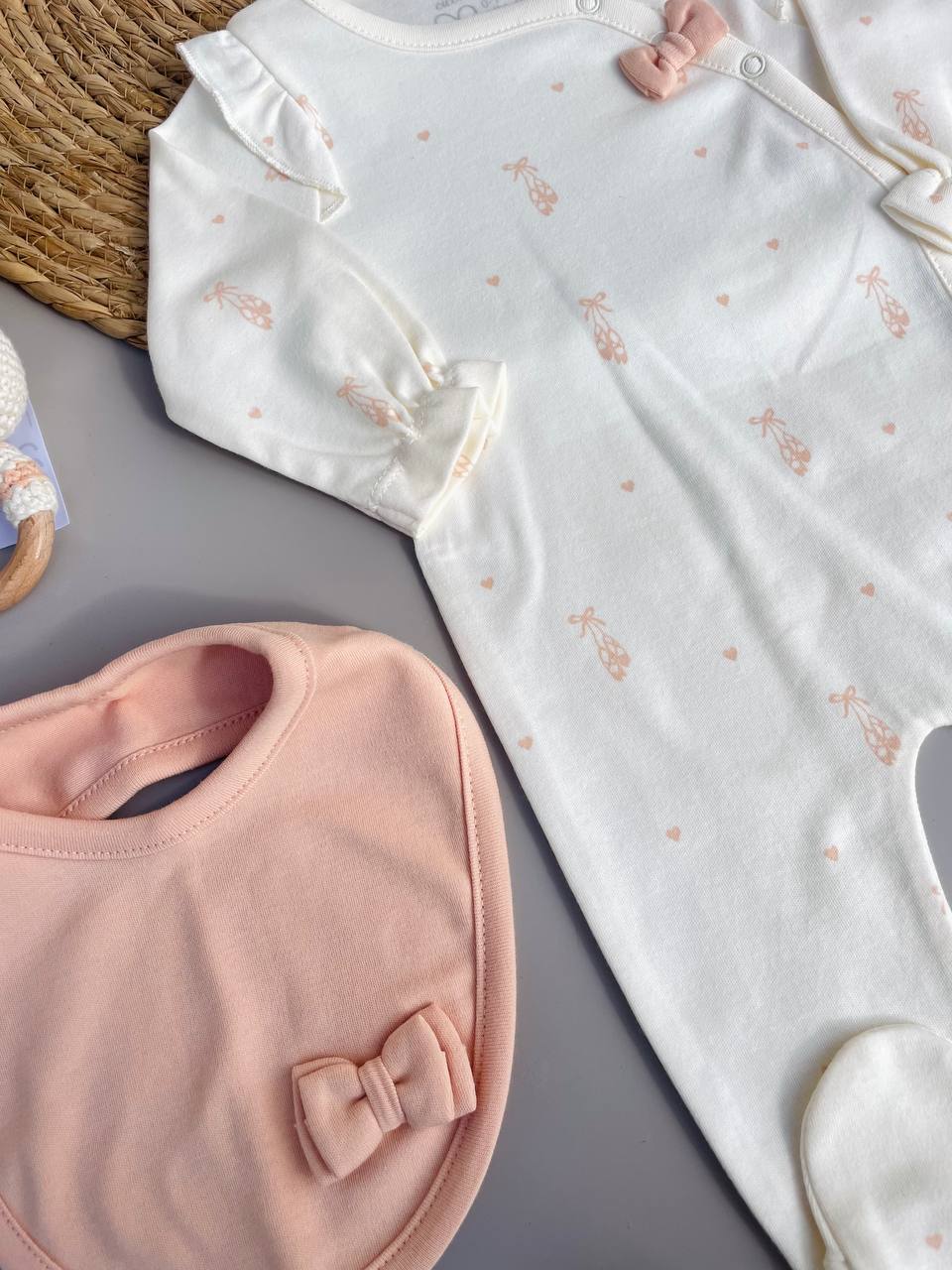 Peach Color Organic Cotton Hospital Set 5 pcs